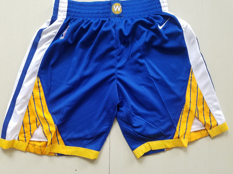 Men 2019 NBA Nike Golden State Warriors blue shorts->golden state warriors->NBA Jersey